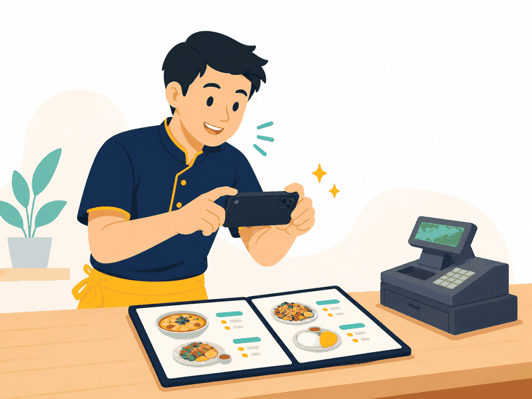 เจ้าของร้านที่กังวลเรื่องย้ายระบบ รู้สึกโล่งใจเมื่อรู้ว่าแค่ถ่ายรูปเมนูก็พอ